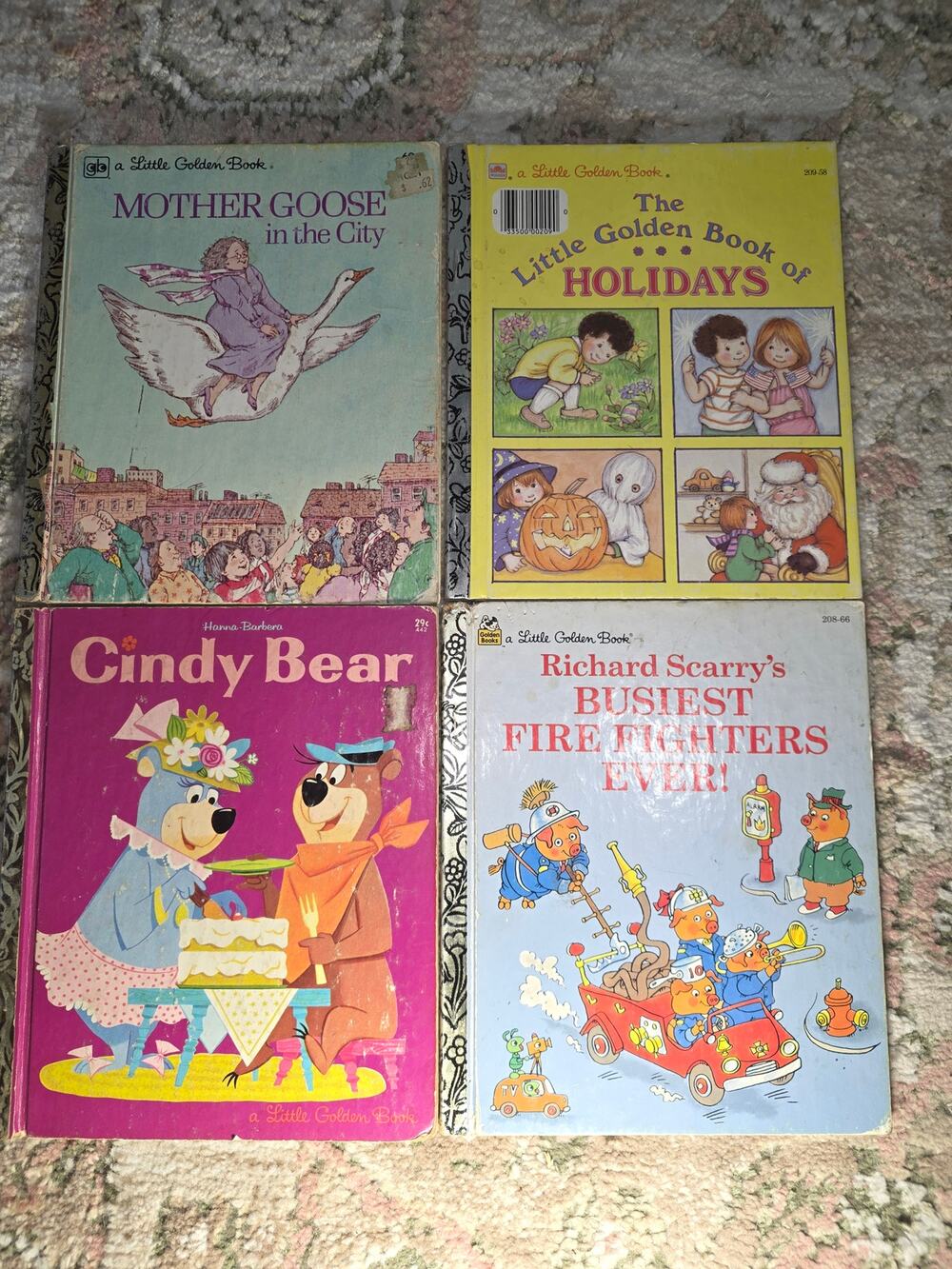 Lot of 4 Little Golden books- Cindy Bear